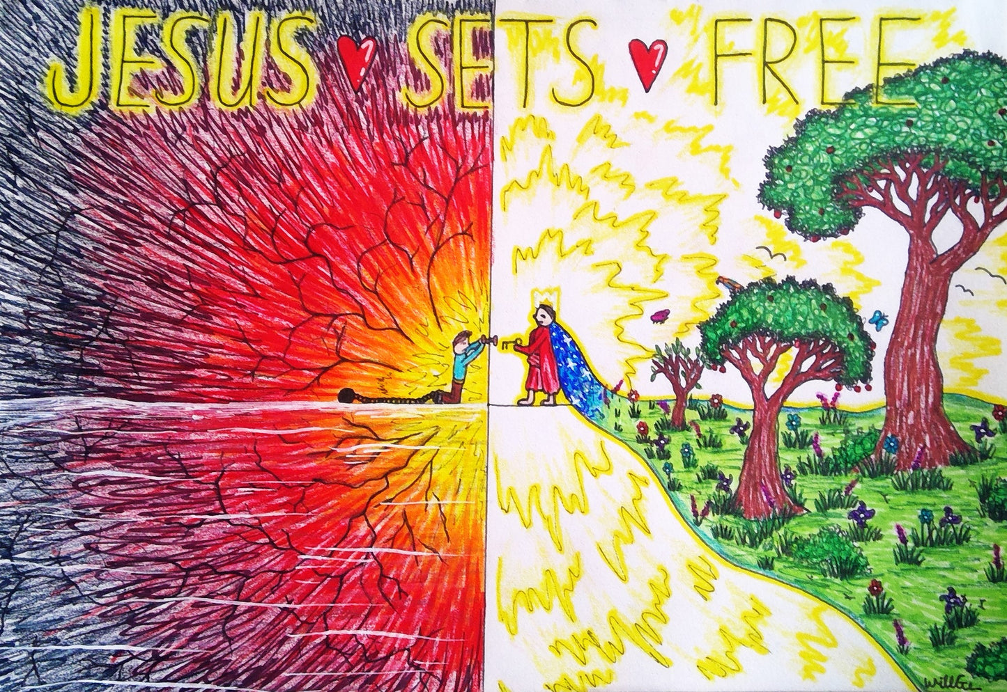 Jesus Sets Free | Ceramic Glossy Mug