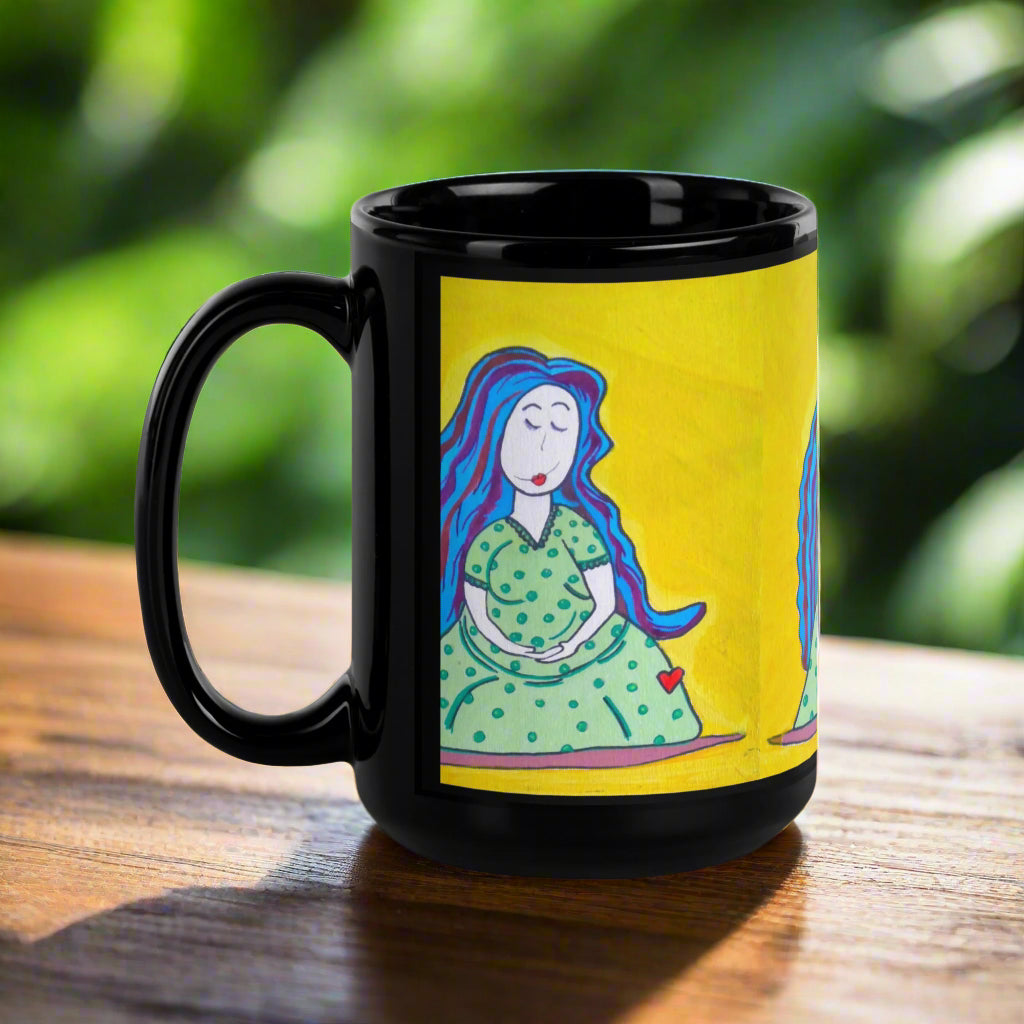 Beautiful Mother | Ceramic Glossy Mug - Black / 15 oz - MUG