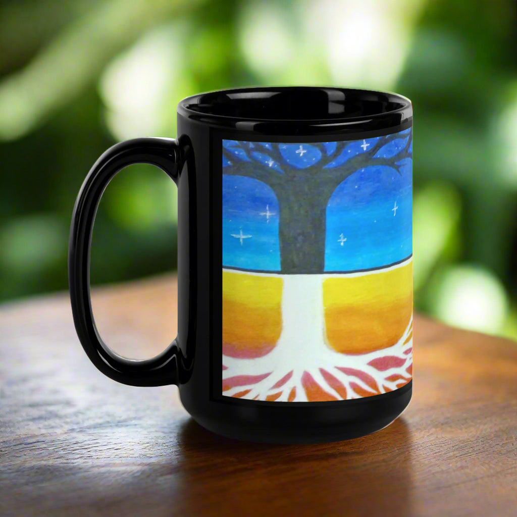 Light and Dark Trees | Ceramic Glossy Mug