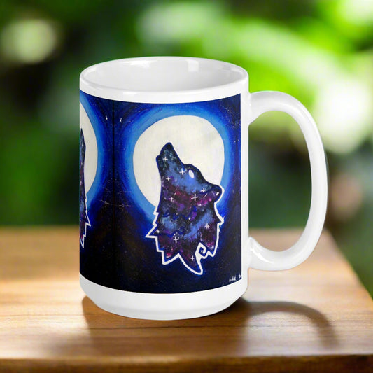 Galaxy Wolf | Ceramic Glossy Mug