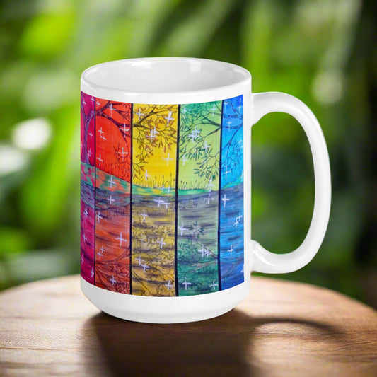 Rainbow Reflections | Ceramic Glossy Mug