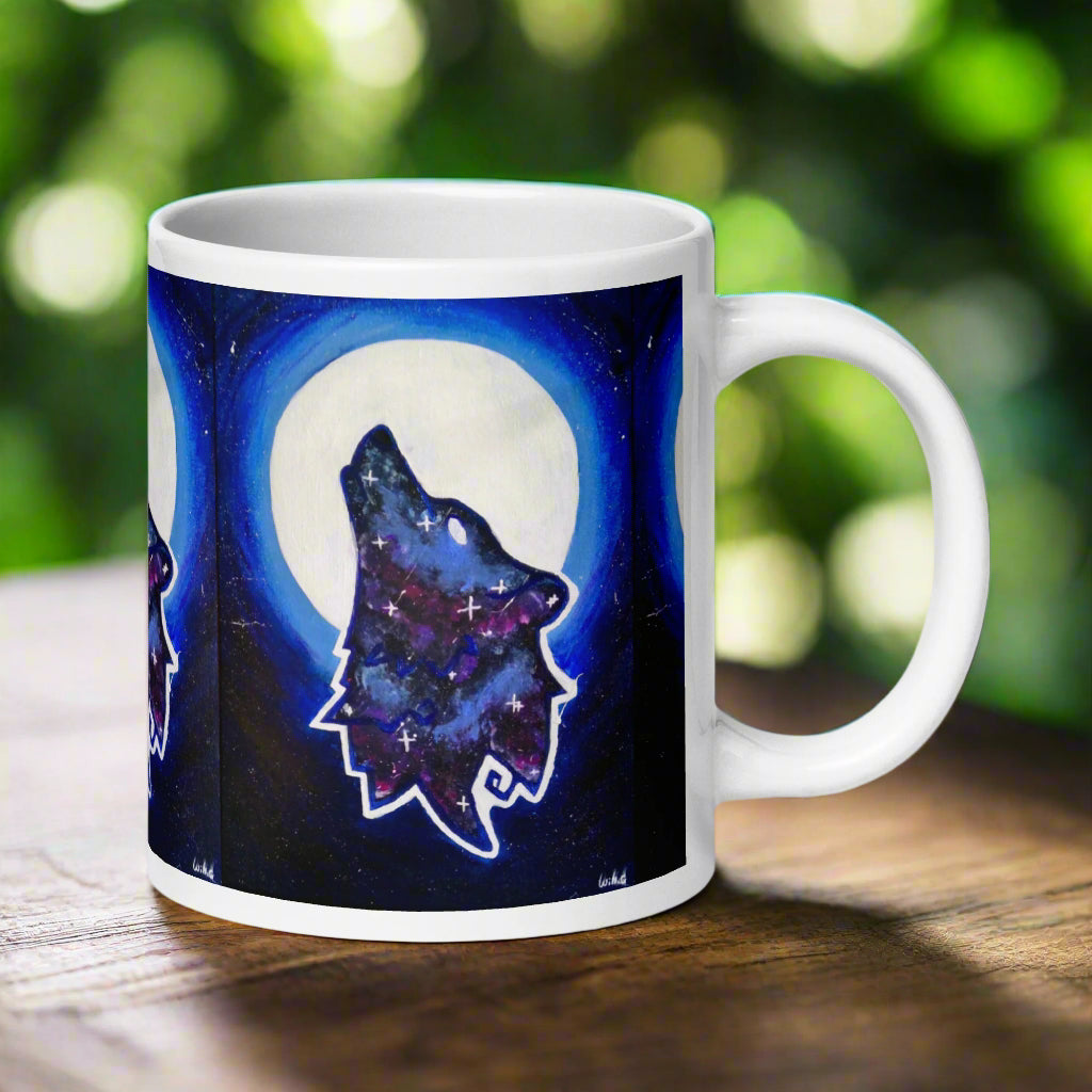 Galaxy Wolf | Ceramic Glossy Mug