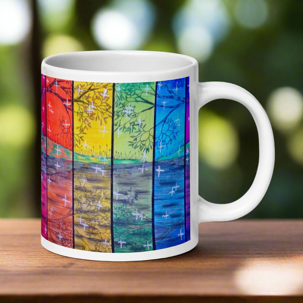Rainbow Reflections | Ceramic Glossy Mug