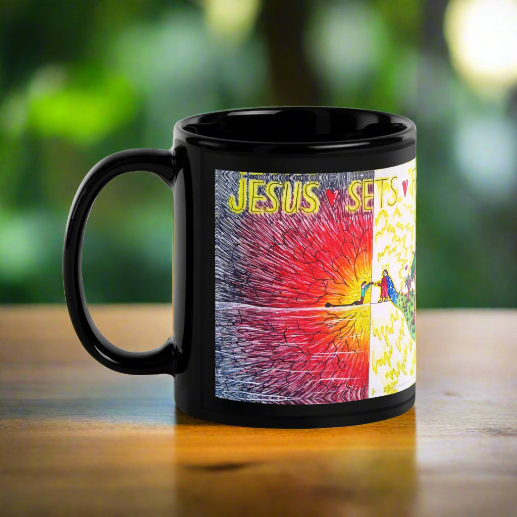 Jesus Sets Free | Ceramic Glossy Mug