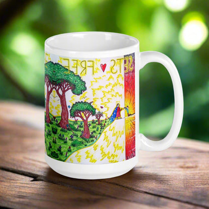 Jesus Sets Free | Ceramic Glossy Mug