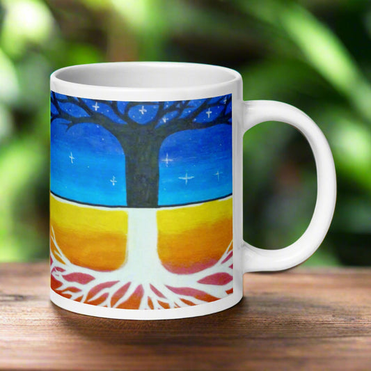 Light and Dark Trees | Ceramic Glossy Mug