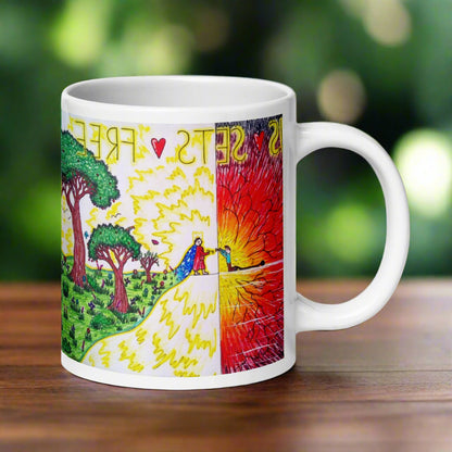 Jesus Sets Free | Ceramic Glossy Mug